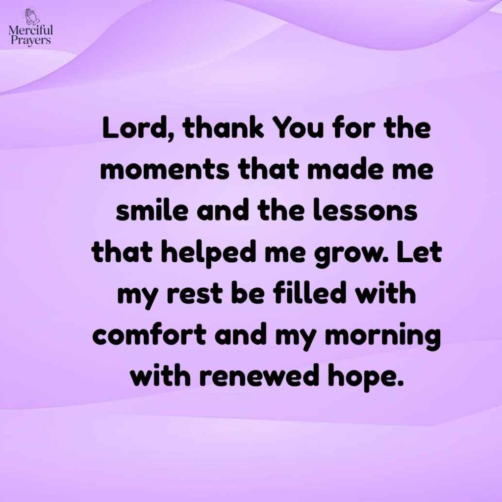Bedtime Prayer of Thankfulness and Gratitude
