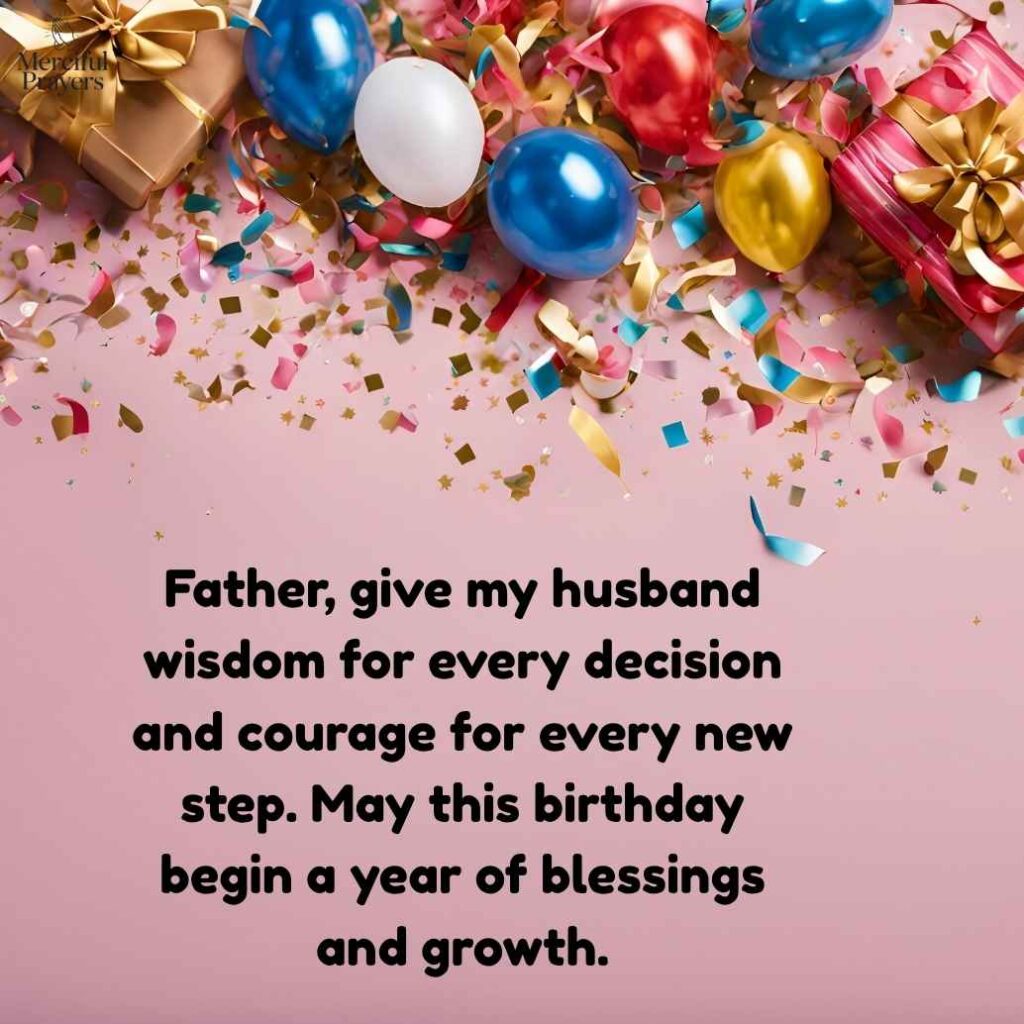 Birthday Prayer for Husband with Love and Blessings