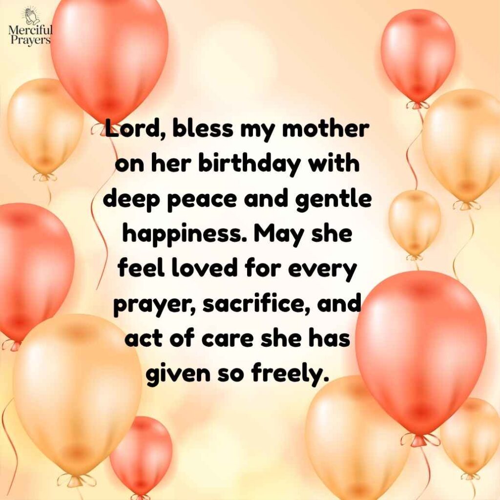 Birthday Prayer for Mom with Love and Thankfulness