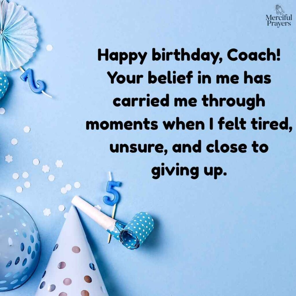 Emotional Birthday Wishes for Coach
