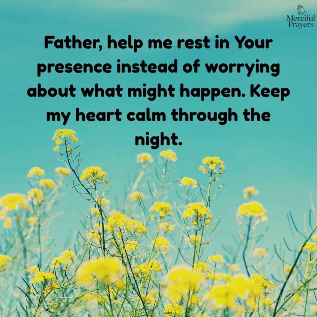 Evening Prayer to Dispel Fear and Rest in God’s Presence