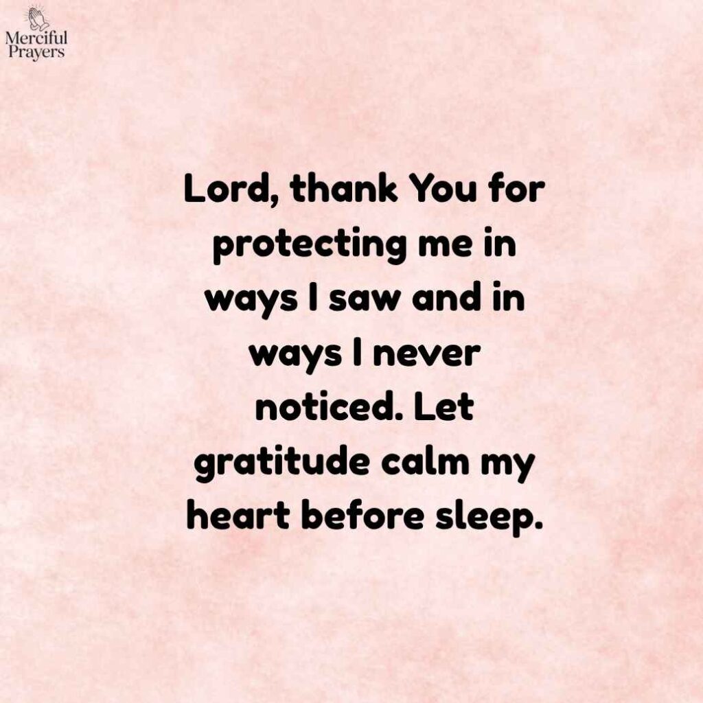 Good Night Prayer for Gratitude and Thankfulness