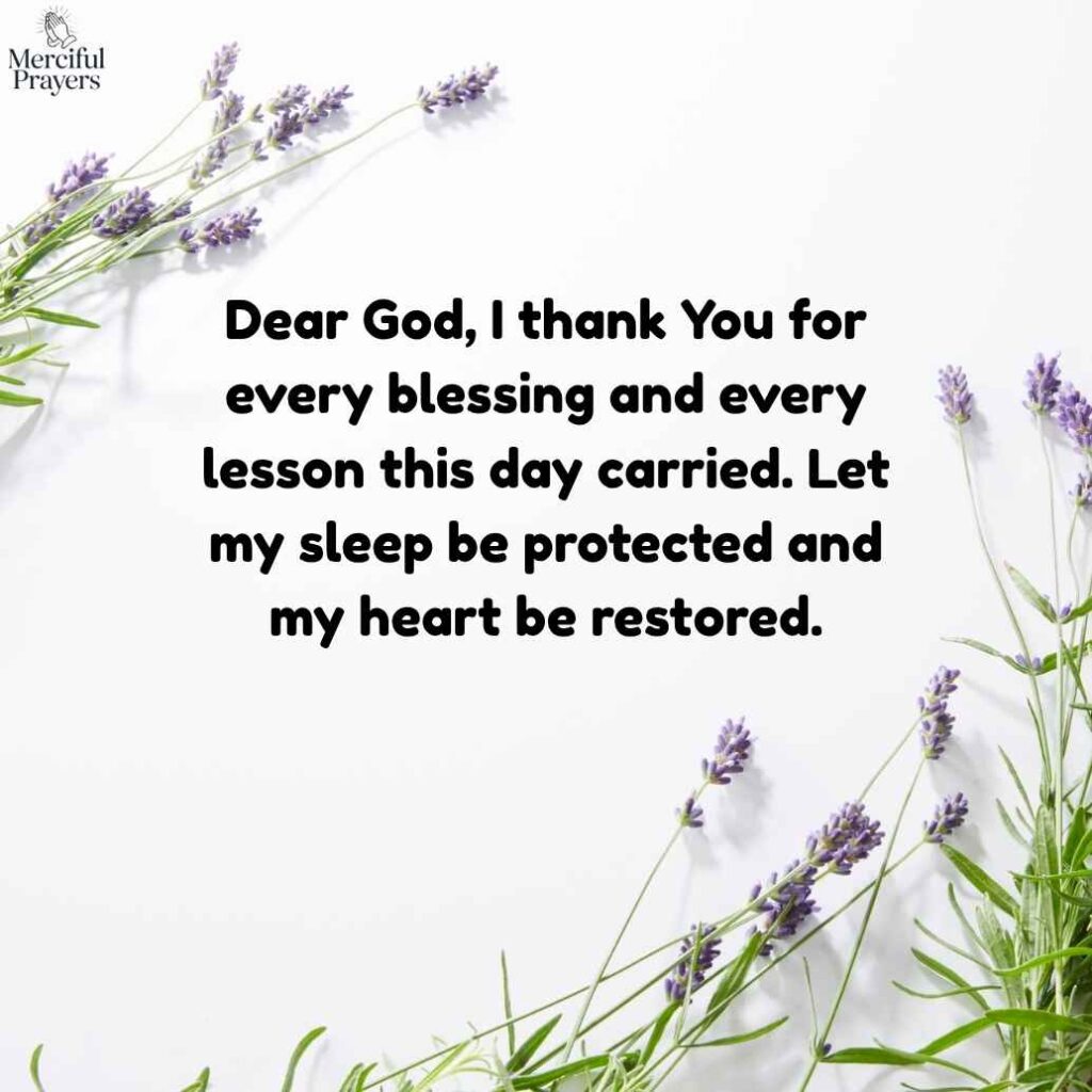 Good Night Prayers to End the Day